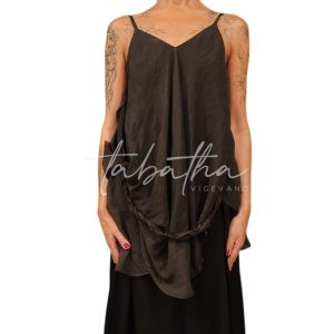 CANOTTA 100% VISCOSA CON SPALLINE SOTTILI TAGLIA UNICA NOBLESSE OBLIGE -PROVOCATION MILANO-