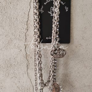 COLLANA 5 FILI CON CROCE E PENDAGLI -PROVOCATION MILANO ACCESSORI-