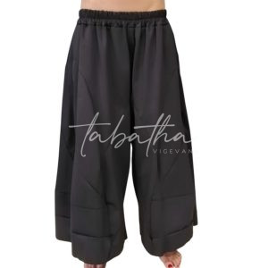 PANTALONE OVER COTONE CON ELASTICO E IMPUNTURE A VISTA TAGLIA UNICA OLIVIA -PROVOCATION MILANO-