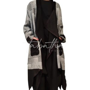 CAPPOTTO 60% LANA/30% COTONE A RUOTA ASIMMETRICO CON TASCHE BICOLORE TAGLIA UNIVA OLIVIA PROVOCATION MILANO-