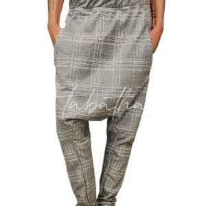 OUTLET- PANTALONE CAVALLO BASSO MISTO LANA CON TASCHE ED ELASTICO IN VITA-PROVOCATION MILANO-