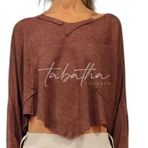 MAGLIA VISCOSA FORMA A SCATOLA ASIMMETRICA PATCH COLOR MALVA/ORCHIDEA TAGLIA UNICA NOBLESSE OBLIGE-PROVOCATION MILANO-