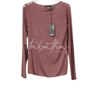 MAGLIA STRETCH VISCOSA/CASHMERE GIROCOLLO COLOR MELANZANA TAGLIA UNICA YOU MUST HAVE -PROVOCATION MILANO-