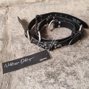 CINTURA PELLE 3 ELEMENTI NERA -PROVOCATION MILANO ACCESSORI-