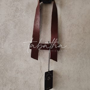 COLLANA PELLE MARRONE -PROVOCATION MILANO ACCESSORI-
