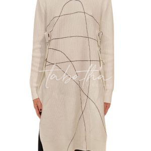MAGLIONE LUNGO VISCOSA CON BOTTONI TAGLIA UNICA NOBLESSE OBLIGE-PROVOCATION MILANO-