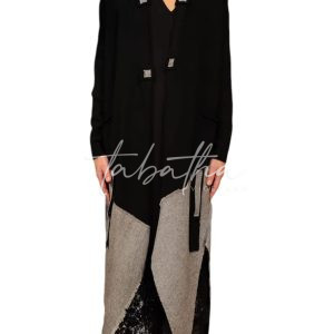 CARDIGAN LUNGO VISCOSA CALDA BICOLORE TAGLIA UNICA-PROVOCATION MILANO-