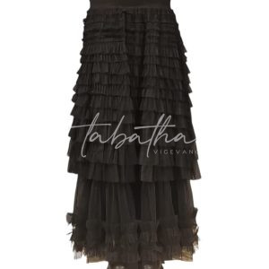 GONNA LUNGA TULLE MULTISTRATO NERA TAGLIA UNICA NOBLESSE OBLIGE-PROVOCATION MILANO-