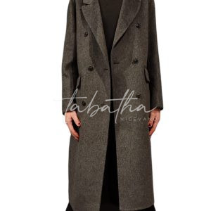 CAPPOTTO 50% LANA DOPPIO PETTO TAGLIA UNICA GRIGIO -PROVOCATION MILANO-