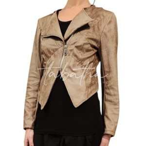 GIACCA CORTA STRETCH CON ZIP COLOR CAPPUCCINO-PROVOCATION MILANO-