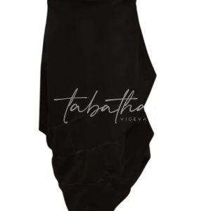 GONNA EFFETTO DAINETTO CON DRAPPEGGI- ELASTICO IN VITA E PASSANTI TAGLIA UNICA NERA NOBLESSE OBLIGE-PROVOCATION MILANO-