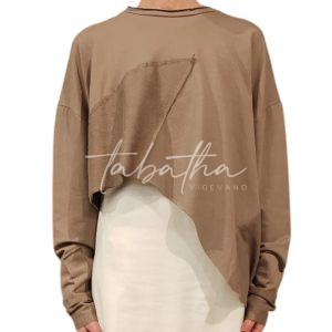 FELPA COTONE GARZATO ASIMMETRICA GIROCOLLO MANICA LUNGA NOBLESSE OBLIGE-PROVOCATION MILANO-