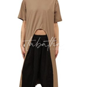 T-SHIRT COTONE LUNGA ALLA CAVIGLIA MODELLO FRAC MEZZA MANICA GIROCOLLO YOU MUST HAVE -PROVOCATION MILANO-