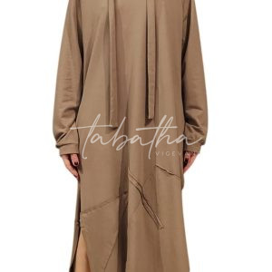 ABITO COTONE LUNGO ASIMMETRICO CON CAPPUCCIO E TASCHE NOBLESSE OBLIGE-PROVOCATION MILANO-