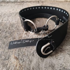 CINTURA PELLE BORCHIE E ANELLI NOBLESSE OBLIGE -PROVOCATION MILANO-