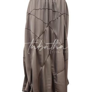 GONNA EFFETTO RASO A RUOTA CON ELASTICO E IMPUNTURE A VISTA TAGLIA UNICA NOBLESSE OBLIGE-PROVOCATION MILANO-