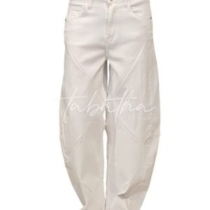 JEANS COTONE FORMA OVETTO CON ZIP-BOTTONE-PASSANTI E TASCHE NOBLESSE OBLIGE-PROVOCATION MILANO-