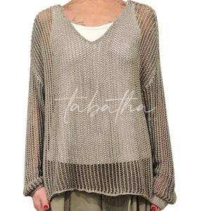 MAGLIA 100% COTONE A UNCINETTO TAGLIA UNICA NOBLESSE OBLIGE -PROVOCATION MILANO-