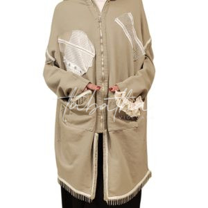 FELPA LUNGA COTONE FORMA OVETTO CON DETTAGLI CREATIVITY ROOM -PROVOCATION MILANO-