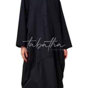 ABITO COTONE FORMA OVETTO CON TASCHE E IMPUNTURE A VISTA TAGLIA UNICA BLU NOTTE NOBLESSE OBLIGE -PROVOCATION MILANO-