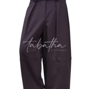 PANALONE COTONE FORMA OVETTO CON ELASTICO, PASSANTI E TASCHE TAGLIA UNICA BLU NOTTE NOBLESSE OBLIGE -PROVOCATION MILANO-