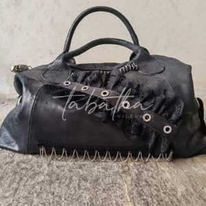 CREATIVITY ROOM BORSA PELLE CUSTOMIZZATA CON APPLICAZIONI -PROVOCATION MILANO ACCESSORI-