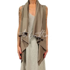 GILET COTONE A RUOTA VERDE MILITARE TAGLIA UNICA NOBLESSE OBLIGE -PROVOCATION MILANO-