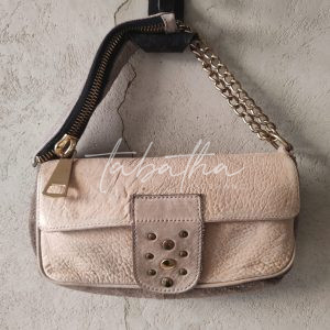POCHETTE PELLE FODERATA CON TASCA A CERNIERA INTERNA BEIGE - PROVOCATION MILANO ACCESSORI-