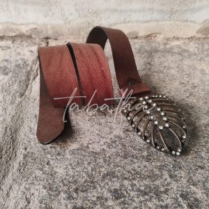 OUTLET: CINTURA PELLE FIBBIA FOGLIA - PROVOCATION MILANO ACCESSORI-