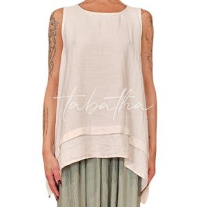 CANOTTA A TRAPEZIO VISCOSA/LINO TAGLIA UNICA NOBLESSE OBLIGE - PROVOCATION MILANO -
