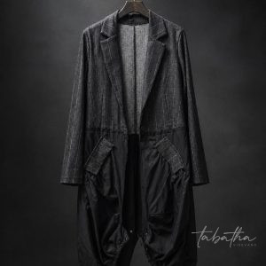 GIACCA LUNGA BI-TESSUTO GESSATA PROVOCATION MILANO