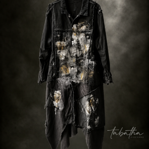 GIUBBOTTO JEANS LUNGO DIPINTO PROVOCATION MILANO